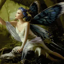 Бескаркасная картина ангел желаний DIY живопись по номерам Современная Настенная живопись ручная роспись маслом на холсте для домашнего декора