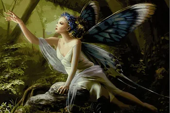 

Frameless Picture Angel's desire DIY Painting By Numbers Modern Wall Art Handpainted Oil Painting On Canvas For Home Decor