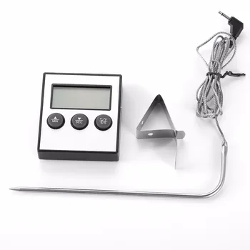 

LCD Digital Oven Meat Thermometer Kitchen BBQ Thermometer With Probe Kitchen Cooking Baking BBQ Meat Household Thermometer