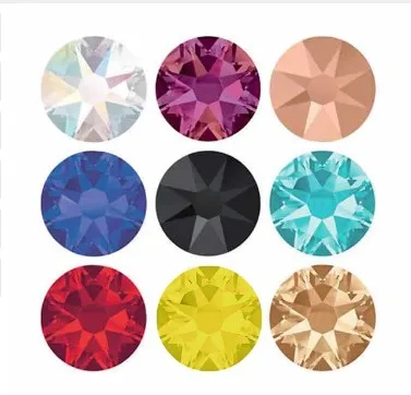 

5A quality 2088cut flat back Non hotfix rhinestones 8 big and 8 small facets glue on crystal strass for nail art or wedding
