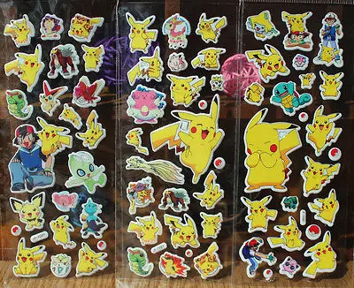 

1PCS Anime Pokemon Stickers Pikachu Pocket Monster Scrapbooking Pikachu Kids Toy