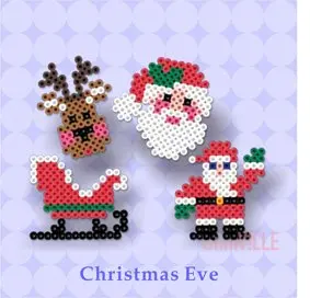 

S225AA0025-ChristmasEve/ Christmas Cheer/ Tree Ornaments/ Free Shipping/ 5 pcs/lot,1pcs square pegboards+225pcs 5mm perler beads