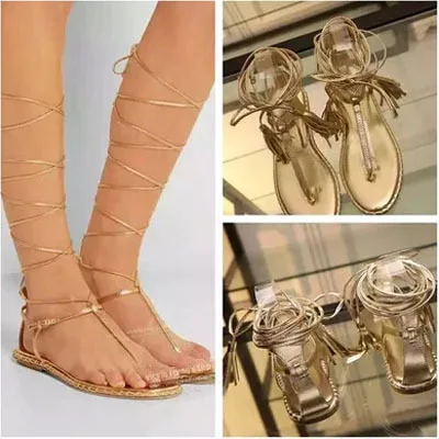gold strap up sandals