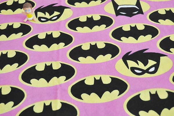 Tela De Algodon De Punto Rosa Dibujo De Batman Patchwork Costura Ropa De Bebe Pijamas Hechos A Mano Regalo Textil Diy Tela Aliexpress