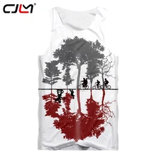 CJLM Новые поступления для мужчин безрукавки для женщин 3d Забавный принт странная вещь рубашка без рукавов синглет мужской фитнес
