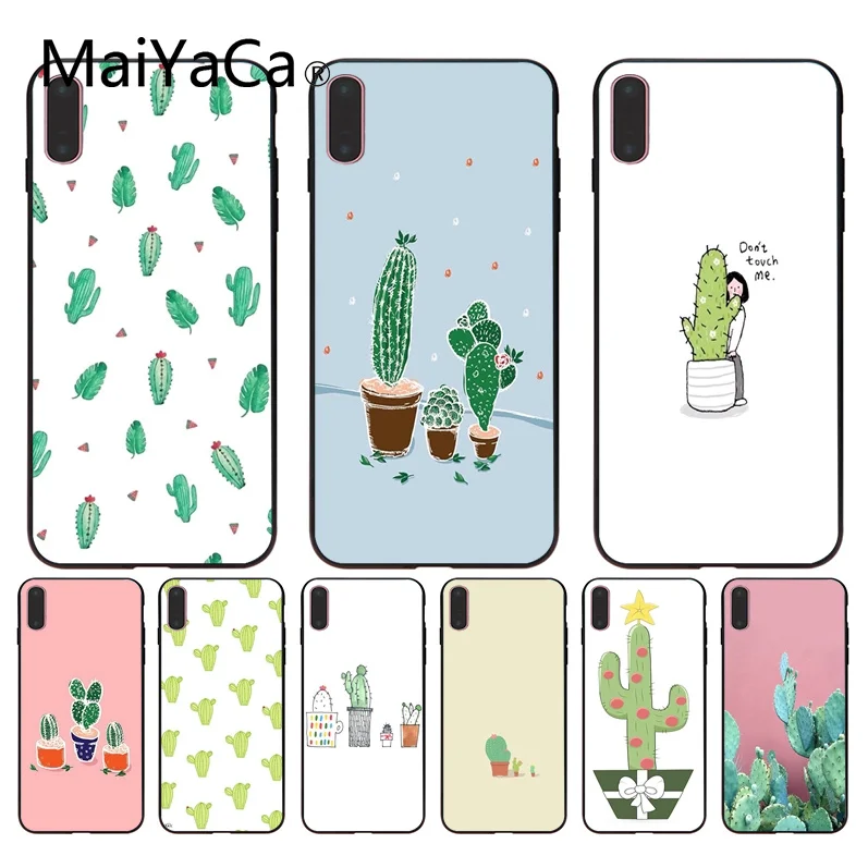 MaiYaCa мультяшный кактус Топ детальный популярный чехол для телефона iphone X 8 8plus и 5 5S