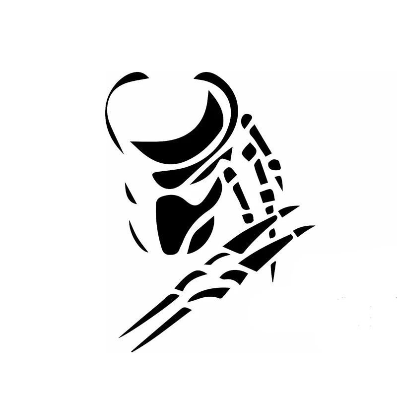 

15*12cm Car Sticker Decoration Windshield Bumper Decal smooth surface Predator Alien Funny Vinyl Decals