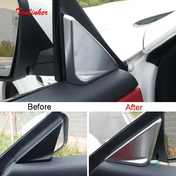 

Tonlinker Interior Car Tweeter Speaker Cover stickers for Maserati Levante 2018-19 Car Styling 2 PCS ABS Carbon Cover Stickers
