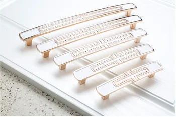 

European Style Crystal Zinc Alloy Handle Wardrobe Drawer Cabinet Pull 10PCS