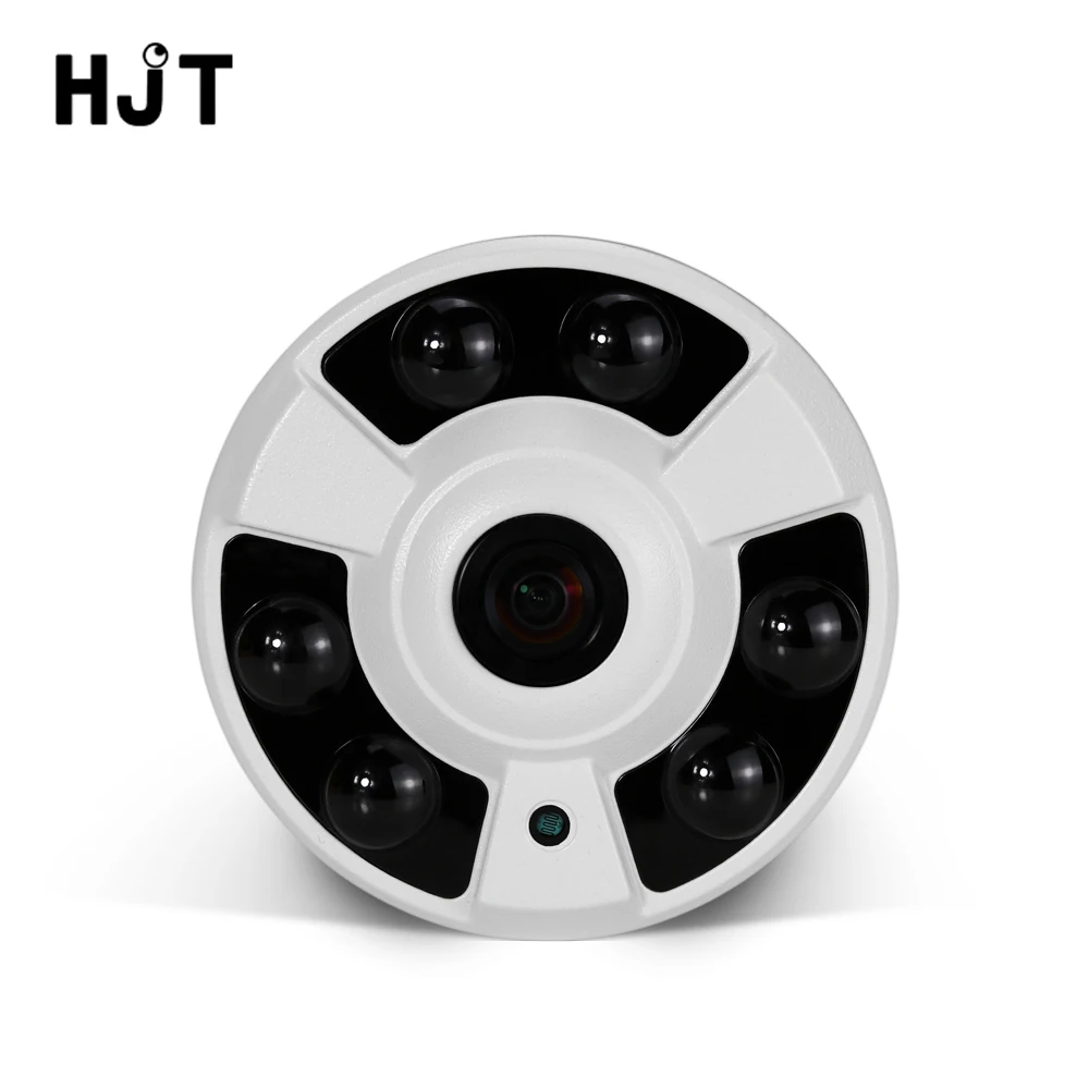 

HJT IP Cameras 5.0MP IP Camera Alarm System H.265 CCTV Cameras Fisheye 170 Degree Indoor HD Surveillance