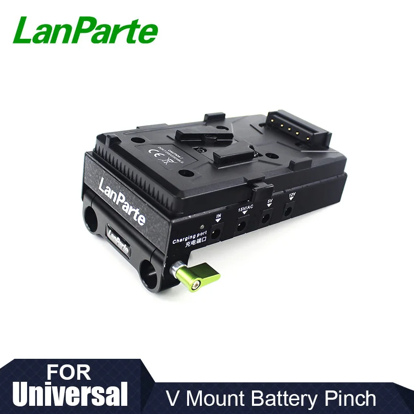 

Lanparte DSLR V-mount Battery Pinch Plate with Multiple Power Output DC D-tap USB port for DSLR Cameras