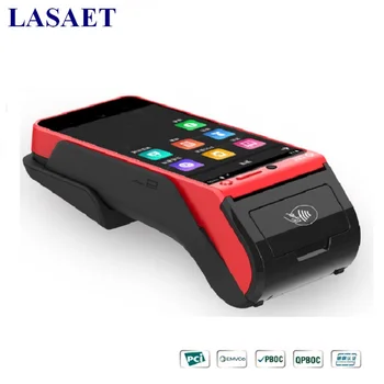 Billig 5,5 ''Zahlung POS Terminal Tragbare Android Mobile POS Mit Eingebautem Drucker 4G Wifi Bluetooth Barcode Scanner NFC