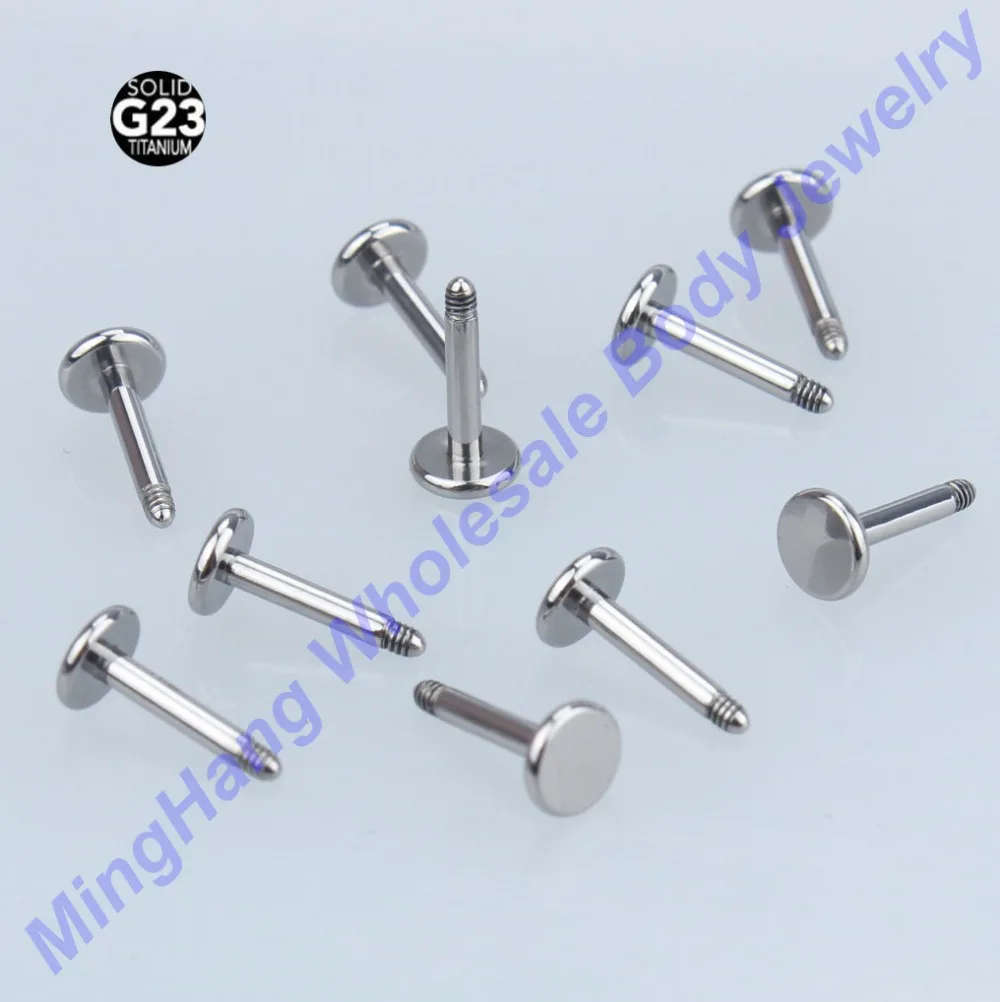 

30pcs/lot High polished G23 Titanium 16 Gauge Labret Ring Bar Piercing Labret Replacement Body Piercing Jewelry