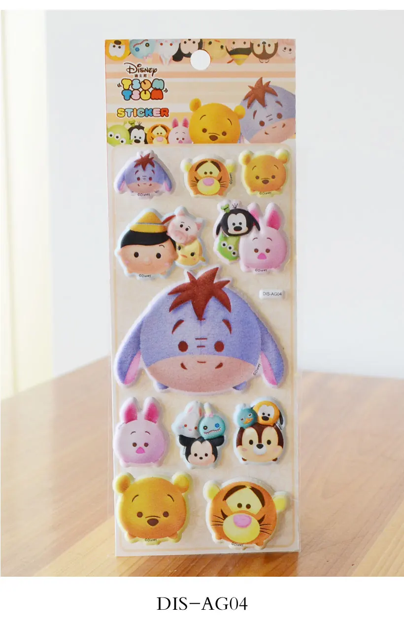 Disney ЦУМ Tsum милые Мультяшные развивающие подарки Декоративные DIY игрушки выпуклые disney наклейки для детей девочек и мальчиков