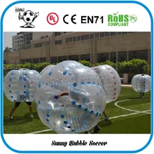 6 шт.(3Red+ 3 Blue+ 1 воздуходувка) 1,5 м пузырьковый футбол, человеческий мячик хомяка, бампер мяч, Зорб мяч для продажи, пузырь футбол