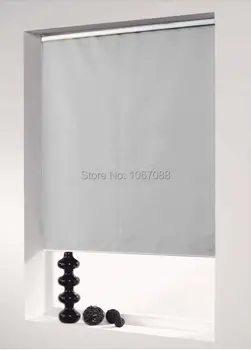 

Custom Made 100% Polyester Blackout Roller Blinds in Grey Window Curtains for Living Room 1101-07