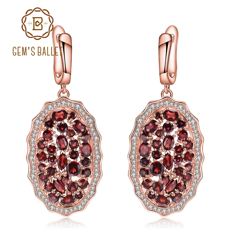 Женские серьги подвески GEM'S BALLET Винтажные из стерлингового серебра 925 пробы с