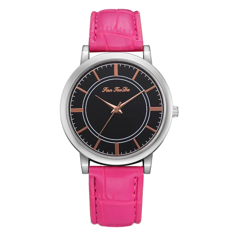 2018 Newly Design Fashion Watch Women Girl casual watches Leather bands Analog Quartz Wrist Watch clock Montre femme Y12 (9)