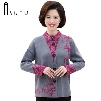 

ASLTW Plus Size Female Cardigan Coat New Casual Women's Winter Sweaters Long Sleeve Cashmere Jacket Sweater For Women