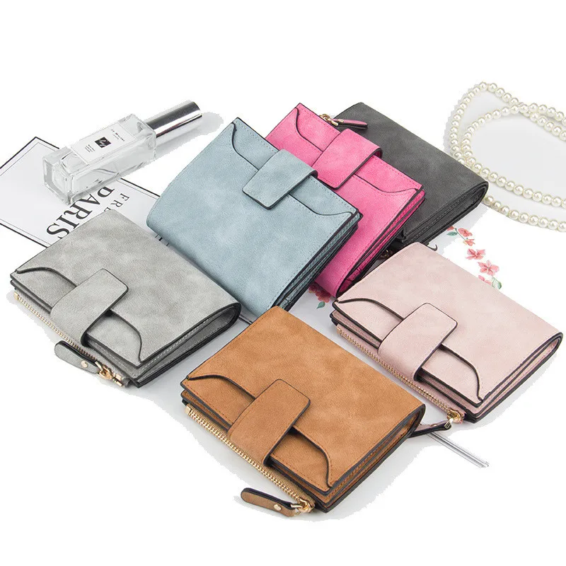

2019 Leather Women Wallet Hasp Small and Slim Coin Pocket Storage bag Women Wallets Cards Holders Wallets Designer Organizer