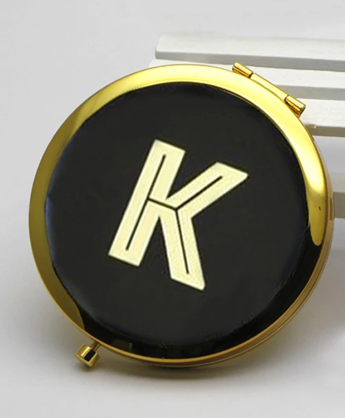 Зеркало компактное пустой золотой зеркало DIY Металл карманное Набор #18410 2|compact mirror