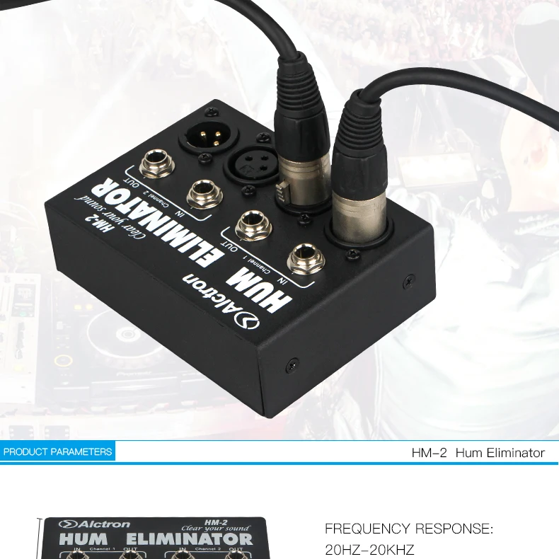 Alctron HM-2 hum eliminator для снижения шума для профессиональной студии записи, живой сцены, концерта таких случаев