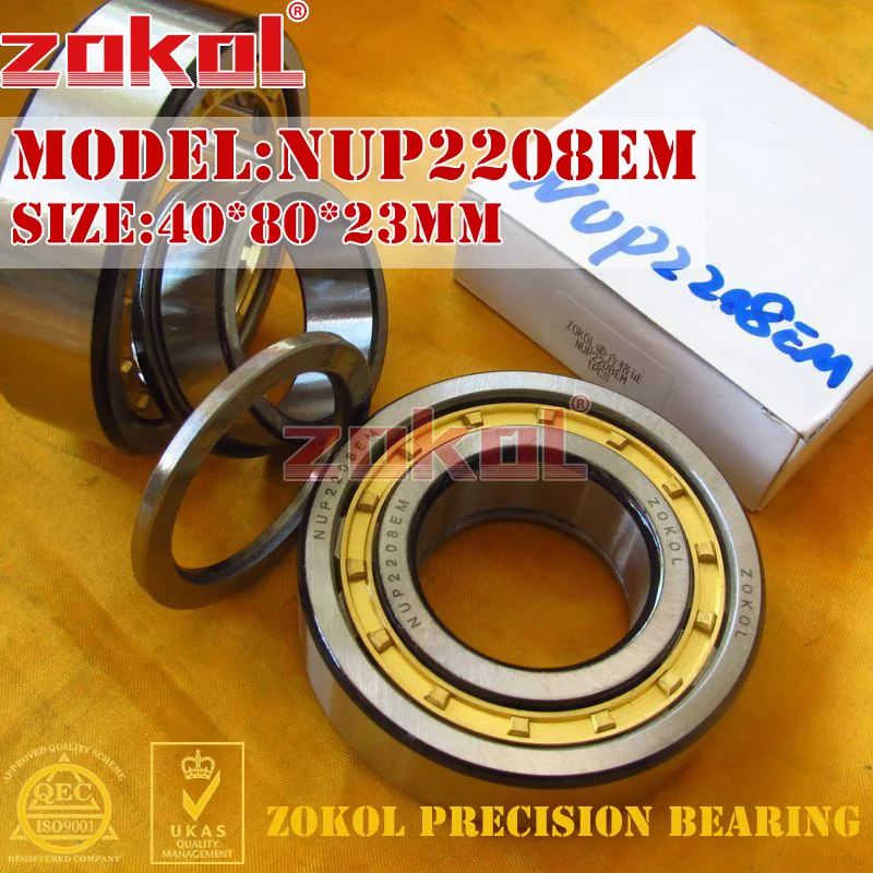 ZOKOL NUP2208 E M подшипник NUP2208EM 92508EH цилиндрический роликовый 40*80*23 мм|bearing bearing|bearing roller