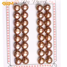 Gem-inside16 пар AAA класса половина Просверленный речной культивированный жемчуг бусины для серьги гвоздики ювелирные изделия изготовление DIY ювелирных изделий