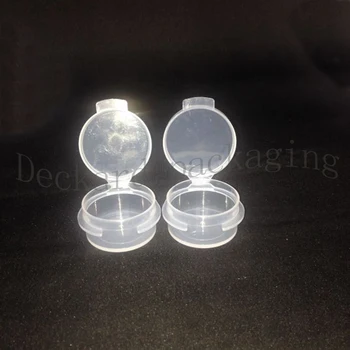 

100pcs clear empty cream container with button,small skin care cream jar,ointment sample plastic container ,Mini medicine box