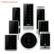 13,56 МГц IP65 металлический рчид Водонепроницаемый доступа Управление с сенсорным экраном кардридер с клавиатурой+ 10 СЧ 1к записываемых брелоков для двери Система контроля доступа
