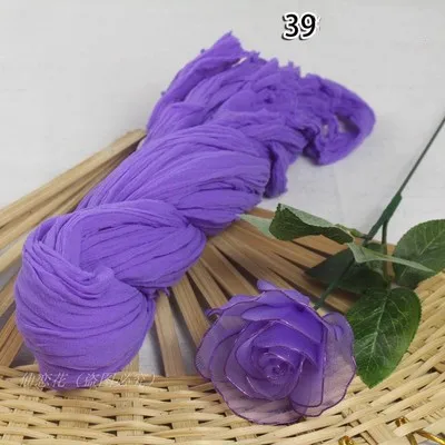 20 шт нейлоновый цветок эластичный материал чулок цветок чулок из нейлона аксессуары DIY декоративные ремесла свадебный нейлоновый цветок - Цвет: 39 Purple 20pcs