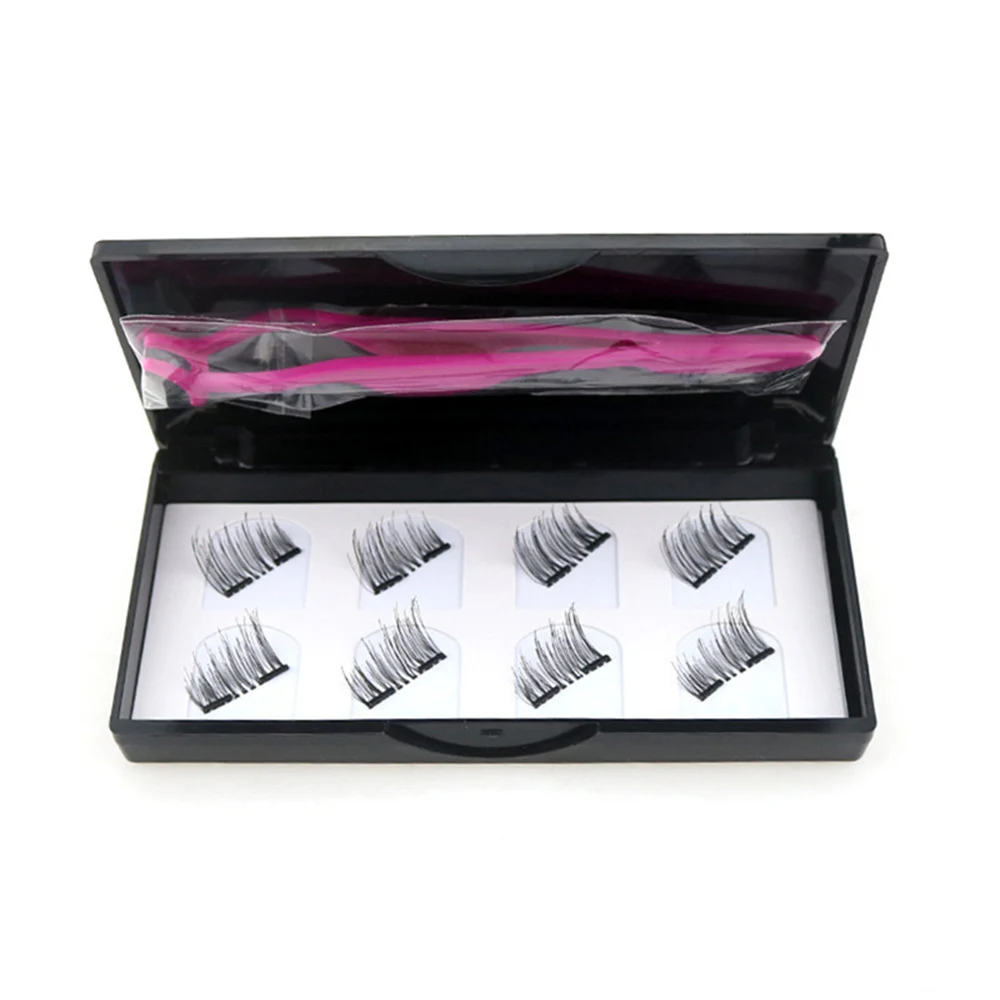 

Magnetic Lashes 3D Magnet Eyelashes Ultra Thin Reusable Fake Eyelashes extension with Tweezers No Glue Needed Cosmetics
