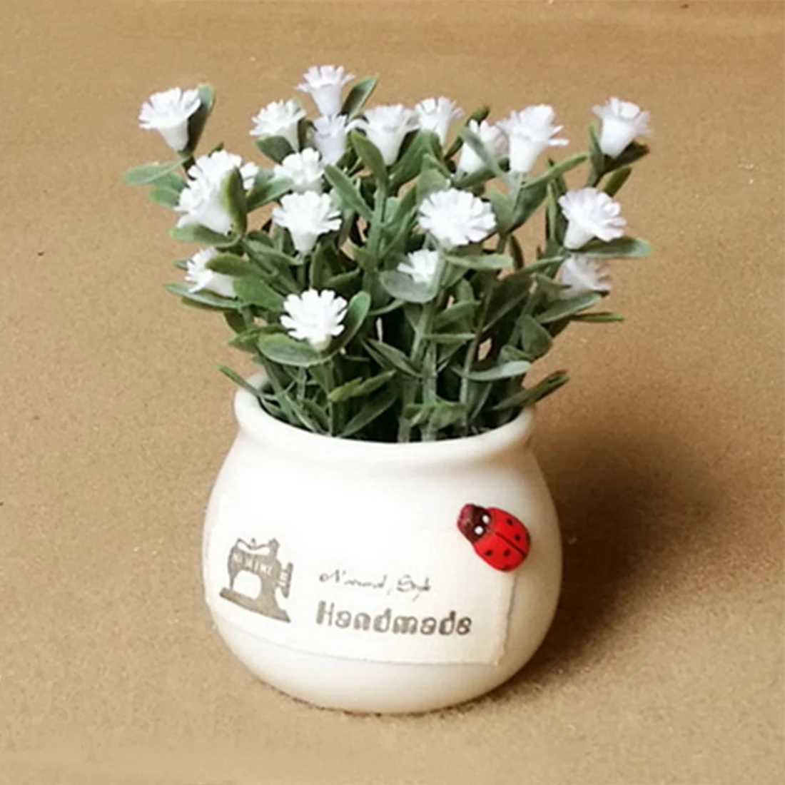 SURIWSH Artificial Mini Flowers With Flowerpot Wedding Party Supply