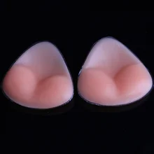 Горячие силиконовые треугольные прокладки купальный костюм пуш-ап бюстгальтер вставки груди бюстгальтер усилитель декольте A17_40