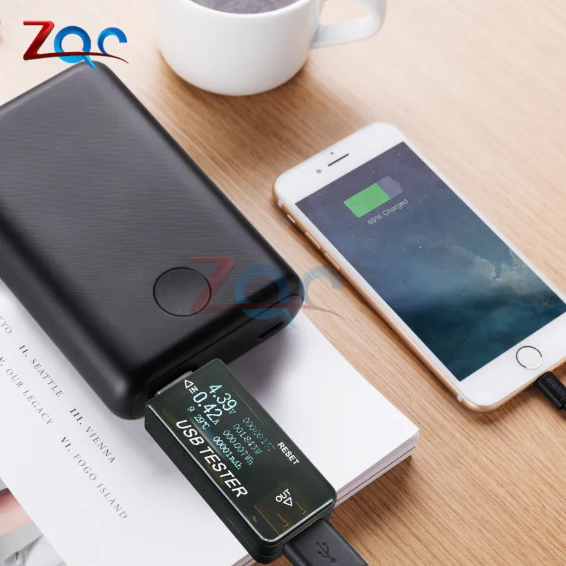 Вольтметр амперметр USB 8 в 1 QC2.0 QC3.0 4 30 электропитание измеритель напряжения тока