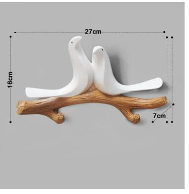 Европейский декоративный крючок для птиц из смолы, настенный крючок, украшение для крыльца, двери, пальто, крючок, держатель для ключей, вешалка для сумок, настенная наклейка, украшение для росписи