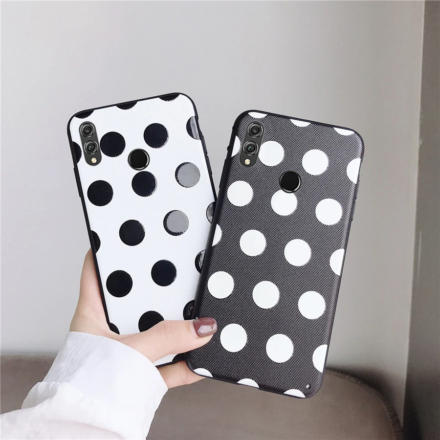 Cover Simple Black and White Series For huawei honor 8c Soft TPU Border Phone Protective Case Huawei Honor 8C |