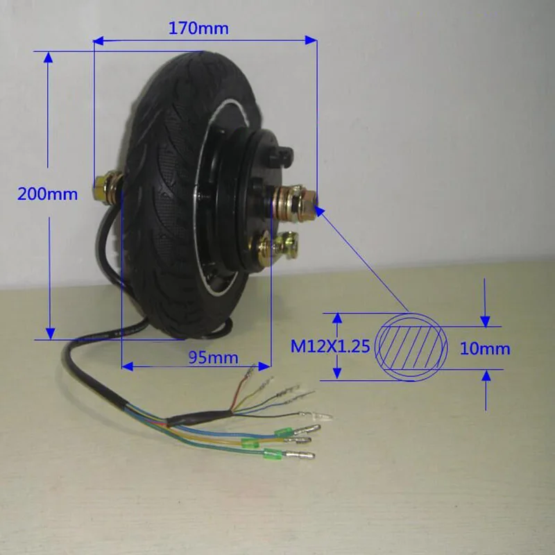 Электродвигатель для ступицы колеса 24 В 36 48 8 дюймов|hub motor 350w|wheel hub motorelectric wheel |