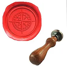 Mdlg Винтаж Звезда Крест Компасы индивидуальный логотип свадебные приглашения Воск уплотнительное штамп палисандр ручки комплект