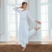 Индийский традиционный Женский костюм для йоги, хлопковый тренировочный топ ручной работы с вышивкой дзен, тонкий белый топ Кундалини, этнический стиль