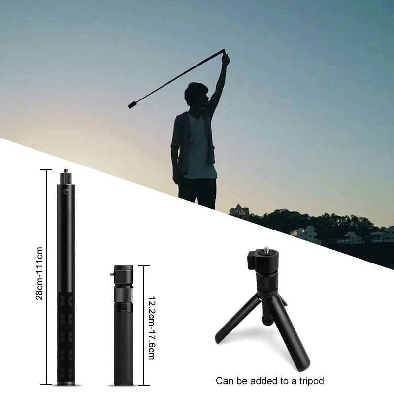 Ручная селфи палка и ручка монопод с винтом 1/4 для параномичной камеры Insta360