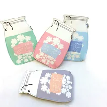 Женские кошельки M235, милые бутылки с молоком и сливой, 4 цвета, из искусственной кожи, кошельки для монет, сумки для карт