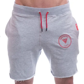 

Mens gym cotton shorts Running jogging outdoor sports Fitness Sweatpants 2018 New male workout Brand short pants
