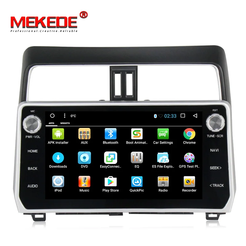 Top topway T3 Android 7.1  Car DVD multimedia player for toyota prado 2017 2018  with 3G WIFI BT SWC 2G RAM 16G ROM free shipping 1