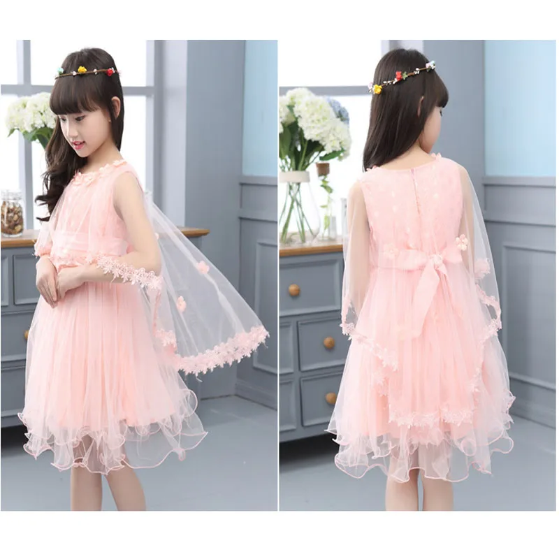 New Fashion Dress Girls Kids Watermelon Red Wear Roses with Lace ...