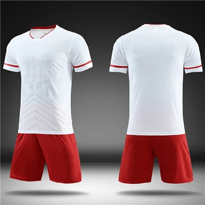 Дети майки спортивные комплект Survete для мужчин t футбол пустой футбольный тренировочный костюм дышащая команда форменная Одежда DIY - Цвет: WD114 white