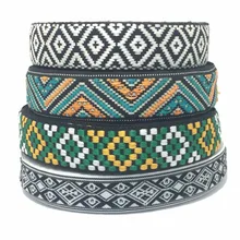 Zerzeemooy 10 jarda/rolls largo preto branco cinto acessórios geométrica tecido jacquard fita