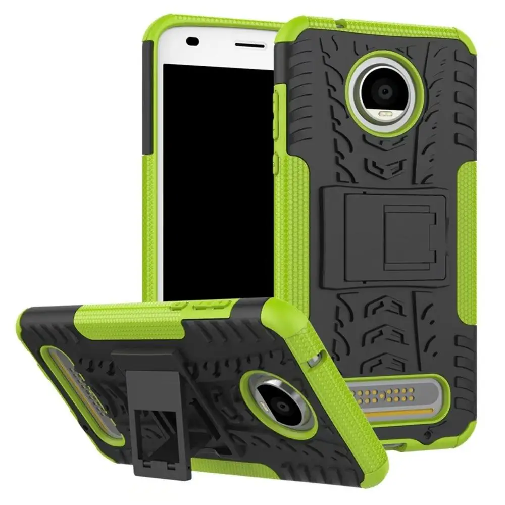 Case For Motorola Moto G6 G5 G5S G4 E4 E5 C X4 M Z2 Z3 Plus Play Shockproof Armor Silicone Phone Case Cover Capa Shell - Color: green