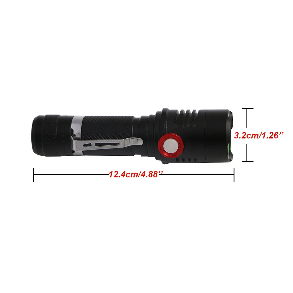 Zoomable Lantern CREE L2 Powerful LED Flashlight Waterproof Torch Outdoor Camping Hiking Torch LB88