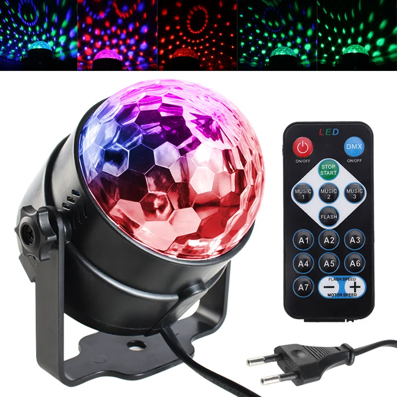 RGB сценический светильник ing effect лампа DJ Disco Ball Lumiere 3 Вт звуковой активированный